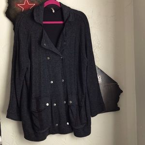 Free people cozy grey coat